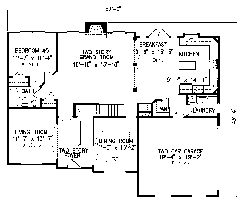 Dubourg Traditional Home Plan 056D-0019 - Search House Plans and More