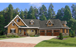 Rustic House Plan Front of Home - 056D-0118 - Shop House Plans and More