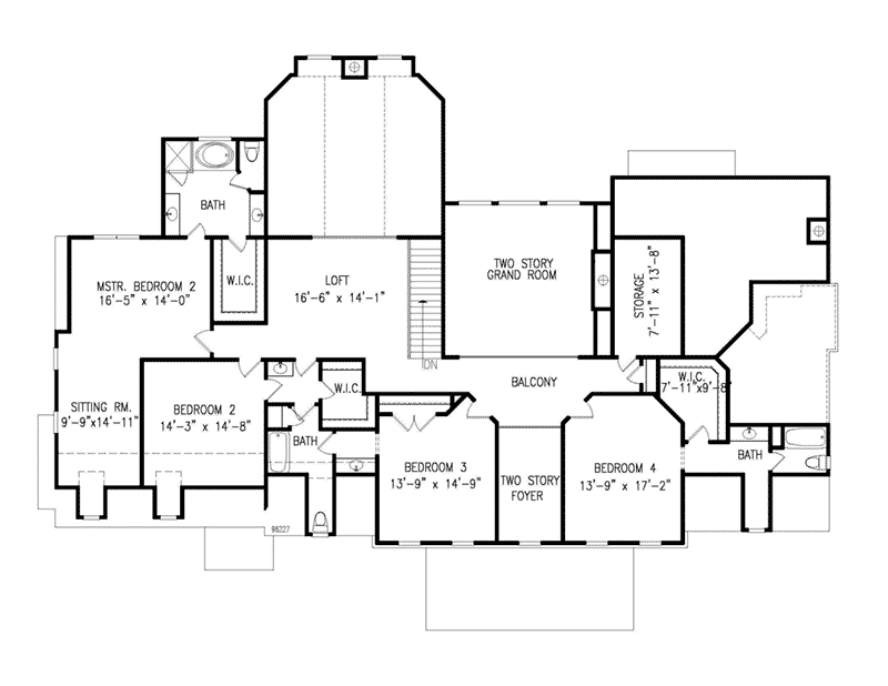 Georgian Home Plan Second Floor 056S-0022