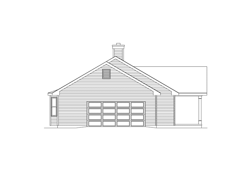 Traditional House Plan Left Elevation - Southfield Traditional Home 058D-0021 | House Plans and More