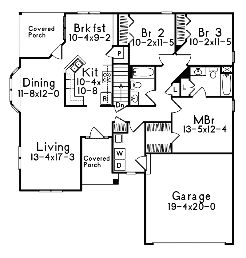 Donnelly Hill Ranch Home Plan 058D-0022 - Search House Plans and More