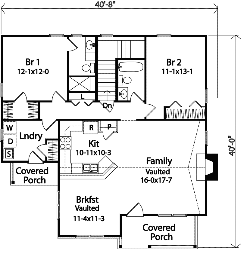 Kaiser Country Cabin Home Plan 058D-0178 - Search House Plans and More