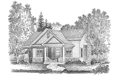 Rustic House Plan Front Image of House - Mill River Cottage Home 058D-0195 - Shop House Plans and More