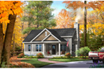Beach & Coastal House Plan Front of House 058D-0195
