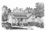 Beach & Coastal House Plan Front Image of House - Sawyer Hill Cottage Home 058D-0196 - Shop House Plans and More