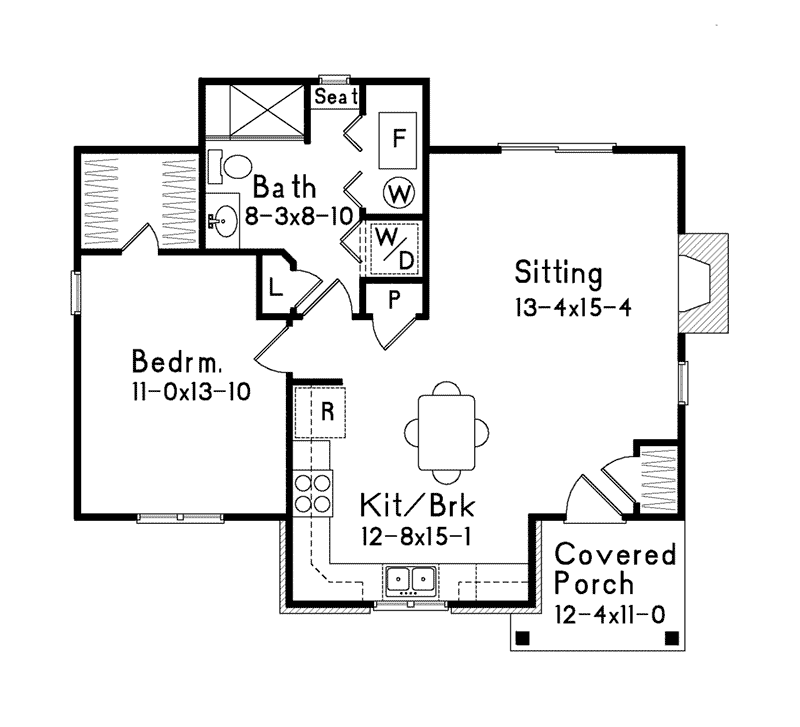 Country House Plan First Floor - Calriver Country Cottage 058D-0197 - Search House Plans and More