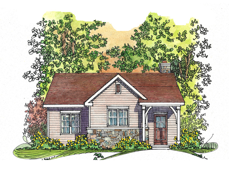 Country House Plan Front Image - Calriver Country Cottage 058D-0197 - Search House Plans and More