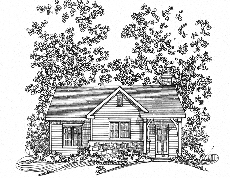Country House Plan Front Image of House - Calriver Country Cottage 058D-0197 - Search House Plans and More
