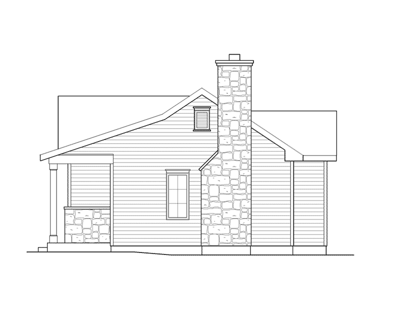 Country House Plan Right Elevation - Calriver Country Cottage 058D-0197 - Search House Plans and More