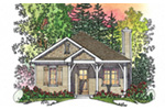 Vacation House Plan Front Image - Everett Creek Country Cottage 058D-0198 - Search House Plans and More