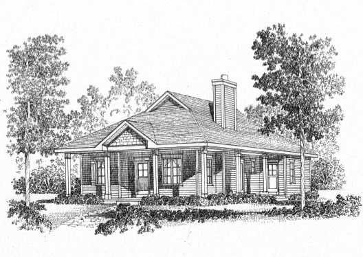 Cabin & Cottage House Plan Front Image of House - Harlow Creek Country Cottage 058D-0199 - Search House Plans and More