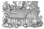 Craftsman House Plan Front Image of House - Deer Lake Rustic Cottage Home 058D-0200 - Search House Plans and More