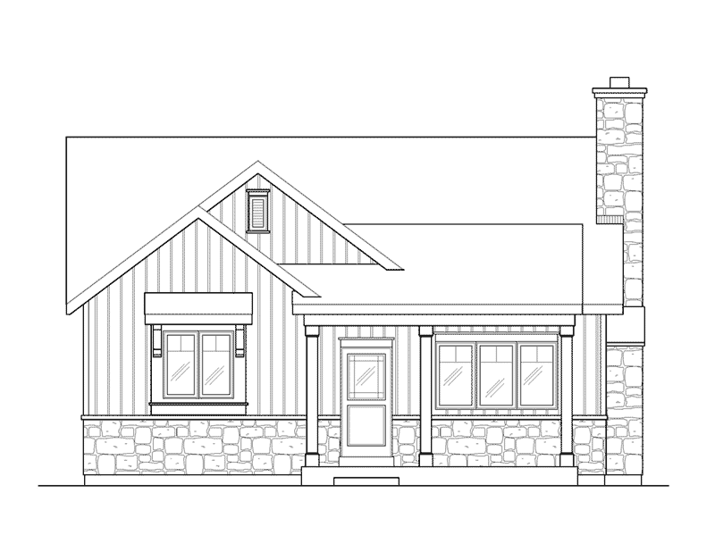 Arts & Crafts House Plan Front Elevation - Brookfalls Craftsman Home 058D-0201 - Search House Plans and More