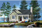 Arts & Crafts House Plan Front of Home - Brookfalls Craftsman Home 058D-0201 - Search House Plans and More