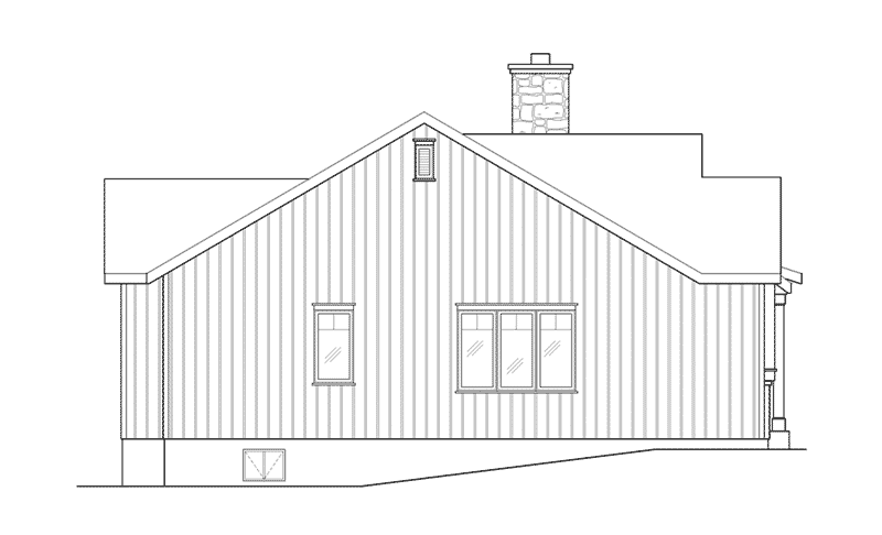 Craftsman House Plan Left Elevation - Brookfalls Craftsman Home 058D-0201 - Search House Plans and More