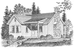 Ranch House Plan Front Image of House - Gatehill Rustic Cabin Home 058D-0202 - Search House Plans and More