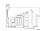 Vacation House Plan Rear Elevation - Gatehill Rustic Cabin Home 058D-0202 - Search House Plans and More