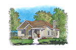 Cabin & Cottage House Plan Front of House 058D-0203
