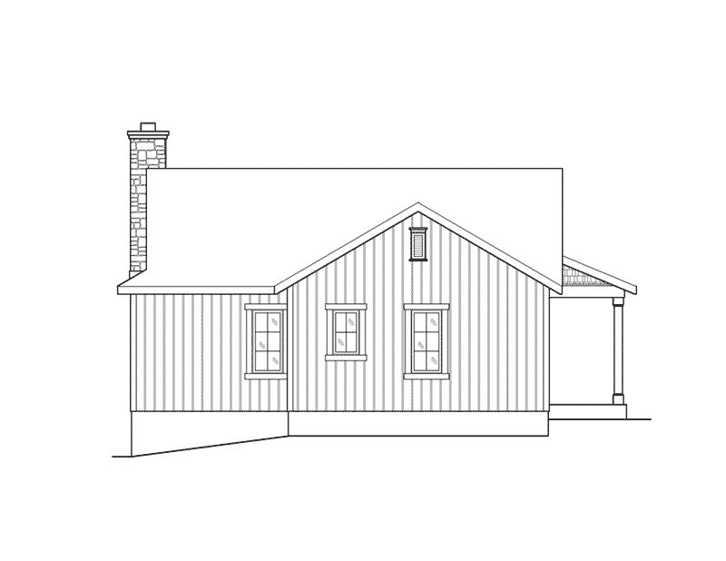 Cabin & Cottage House Plan Rear Elevation - Kemp Woods Country Home 058D-0204 - Search House Plans and More