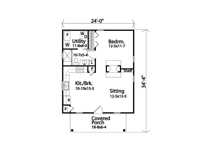 Rustic House Plan First Floor - Marie Flatts Craftsman Cabin 058D-0207 - Shop House Plans and More
