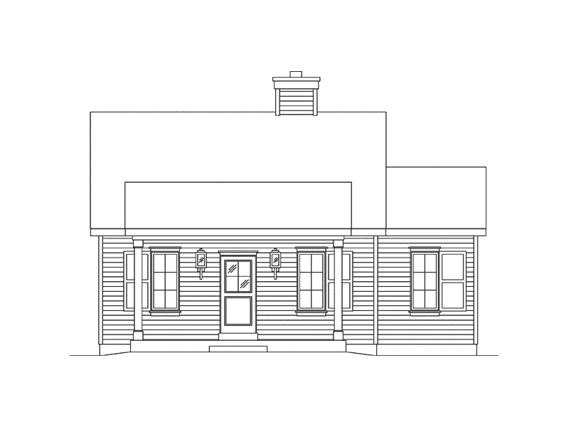 Vacation House Plan Front Elevation - Neva Pass Country Cabin 058D-0208 - Shop House Plans and More
