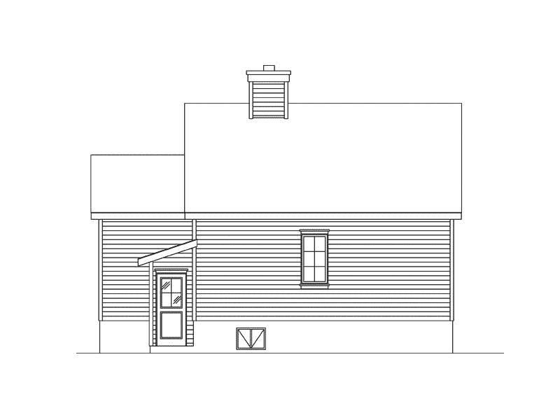 Ranch House Plan Rear Elevation - Neva Pass Country Cabin 058D-0208 - Shop House Plans and More