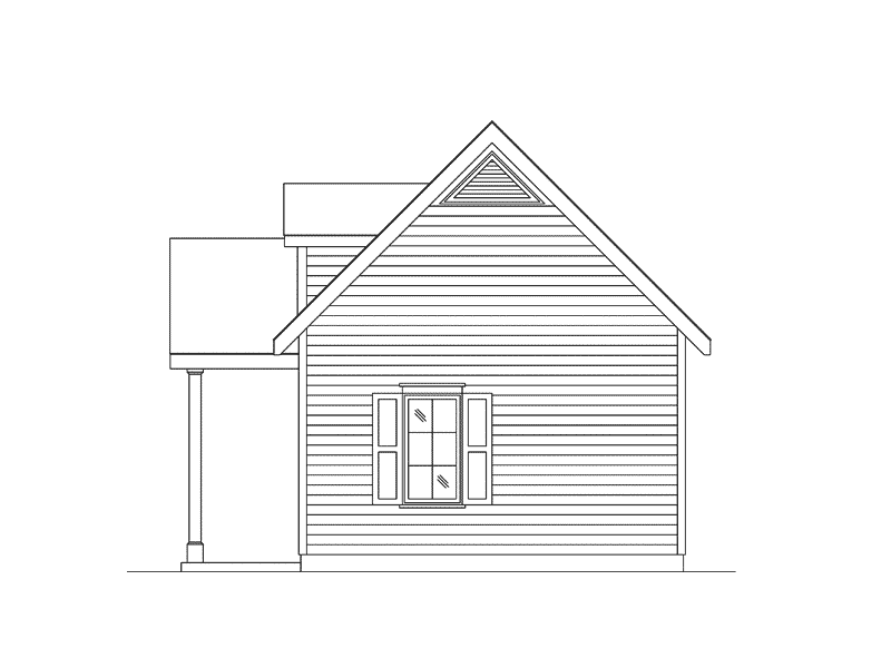 Cabin & Cottage House Plan Right Elevation - Orsen Creek Country Cabin 058D-0209 - Shop House Plans and More