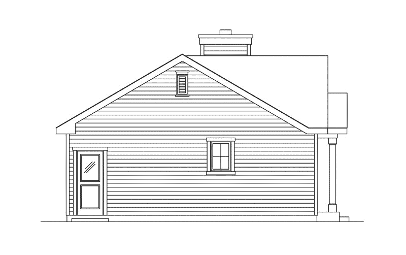 Cabin & Cottage House Plan Left Elevation - 058D-0211 - Shop House Plans and More