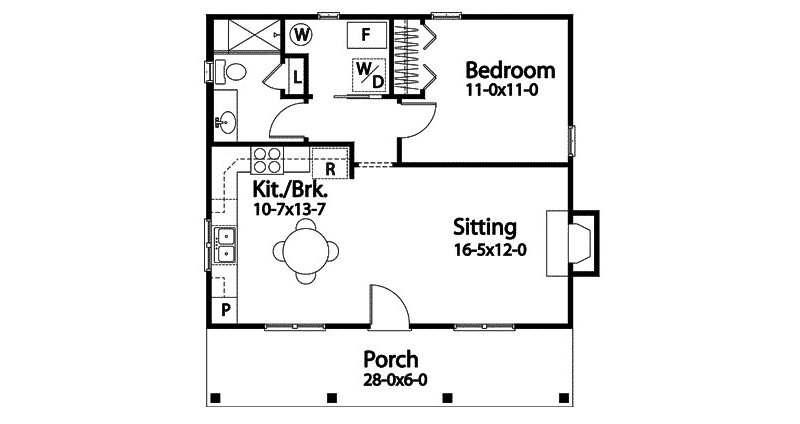 Waterfront Home Plan First Floor 058D-0212