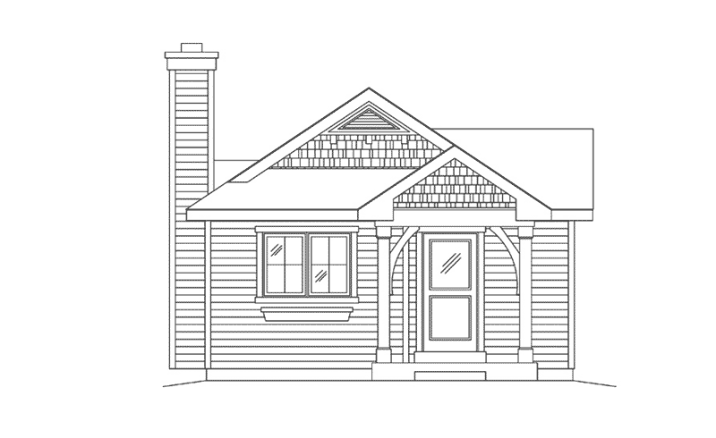 Lake House Plan Front Elevation - Mill Hollow Craftsman Home 058D-0213 - Shop House Plans and More