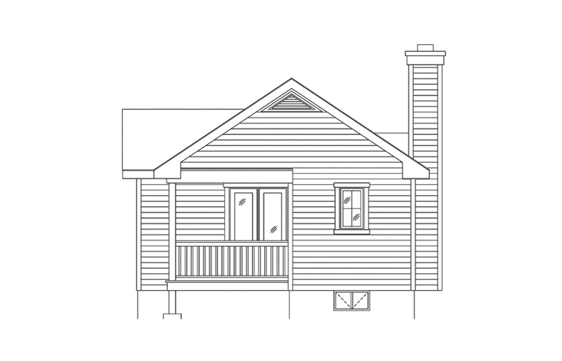 Vacation House Plan Rear Elevation - Mill Hollow Craftsman Home 058D-0213 - Shop House Plans and More