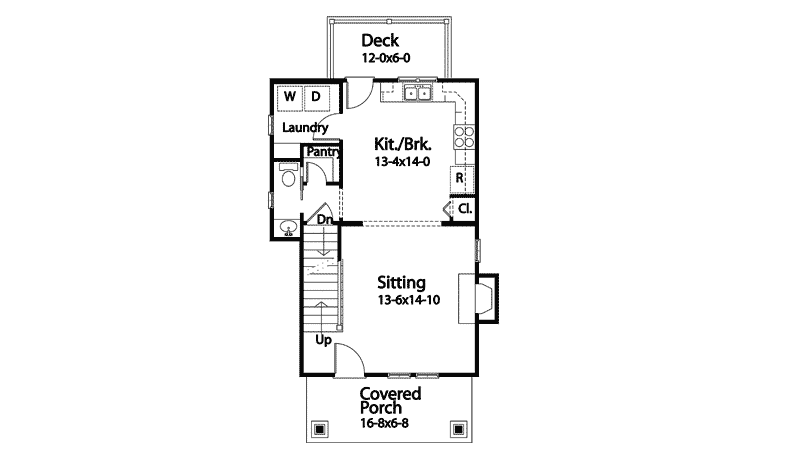 Cabin & Cottage House Plan First Floor - 058D-0214 - Shop House Plans and More