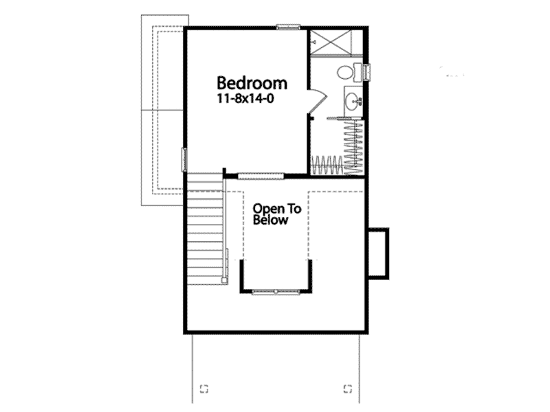 Bungalow Home Plan Second Floor 058D-0214