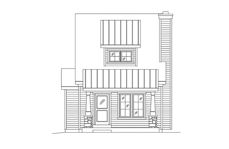 Bungalow House Plan Front Elevation - 058D-0214 - Shop House Plans and More
