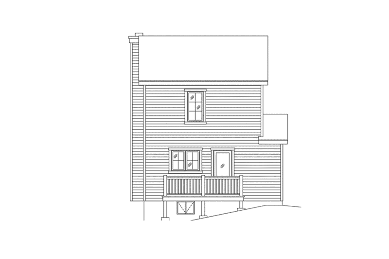 Bungalow House Plan Rear Elevation - 058D-0214 - Shop House Plans and More