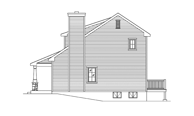 Cabin & Cottage House Plan Right Elevation - 058D-0214 - Shop House Plans and More