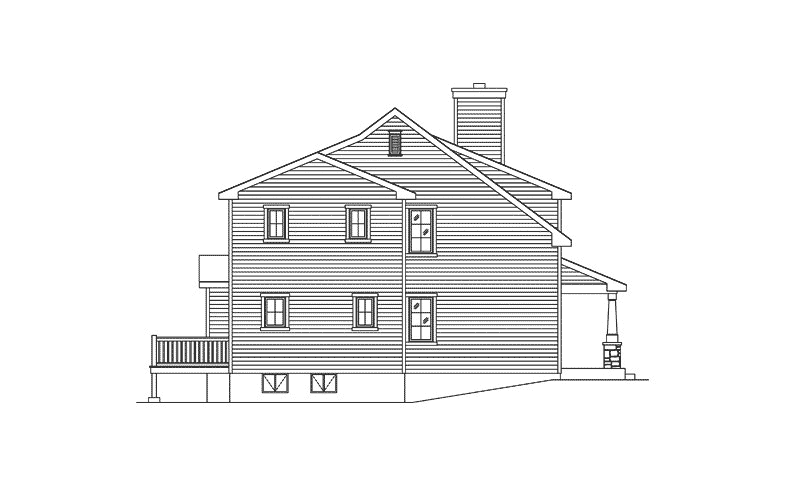 Country House Plan Left Elevation - 058D-0215 - Shop House Plans and More
