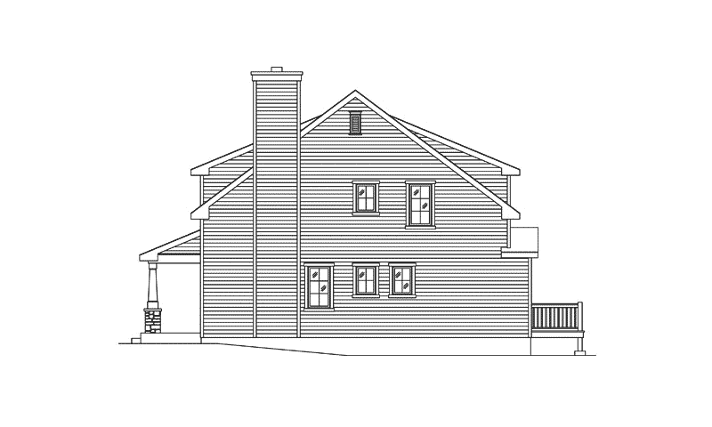 Country House Plan Right Elevation - 058D-0215 - Shop House Plans and More