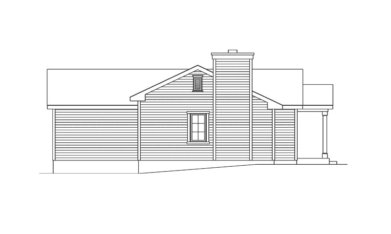 Cabin & Cottage House Plan Left Elevation - 058D-0216 - Shop House Plans and More
