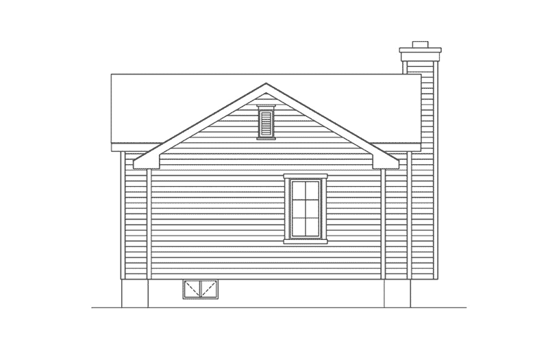 Cabin & Cottage House Plan Rear Elevation - 058D-0216 - Shop House Plans and More