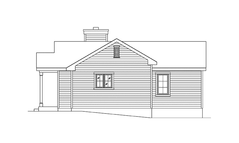Lake House Plan Right Elevation - 058D-0216 - Shop House Plans and More