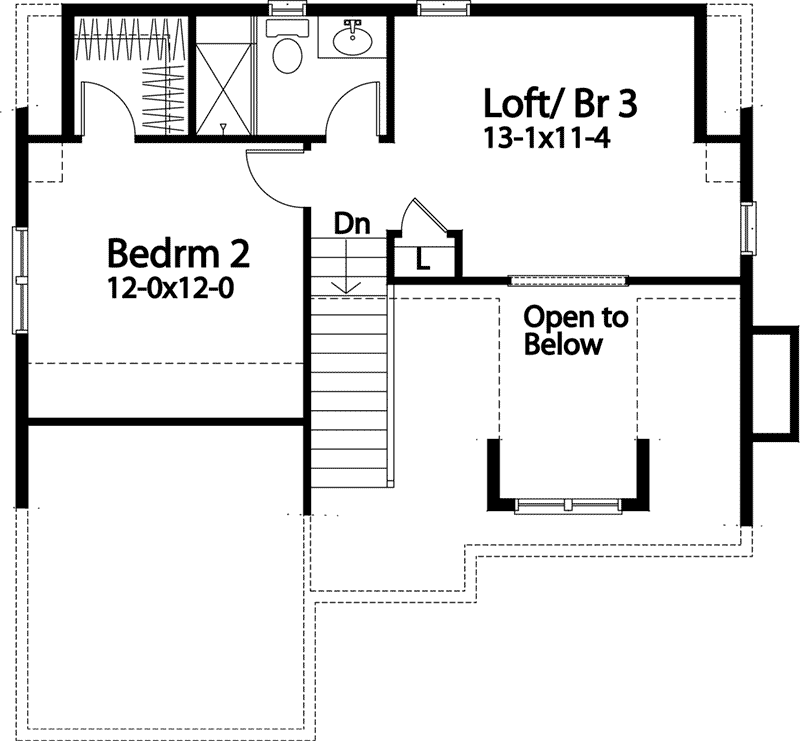 Arts & Crafts House Plan Second Floor - 058D-0217 - Shop House Plans and More
