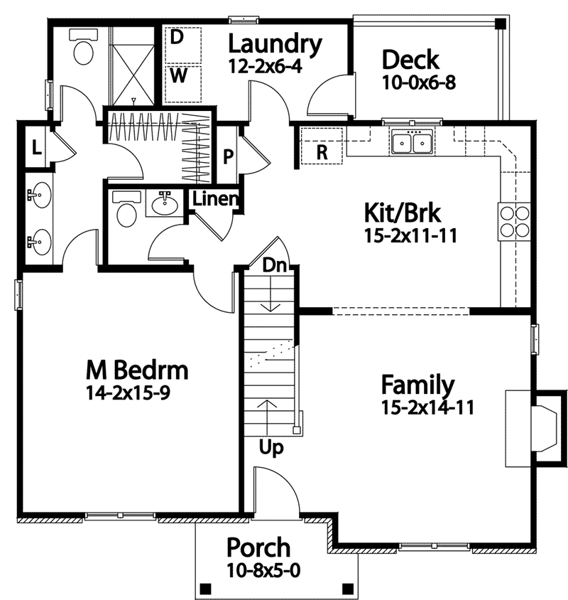Country House Plan First Floor - 058D-0218 - Shop House Plans and More
