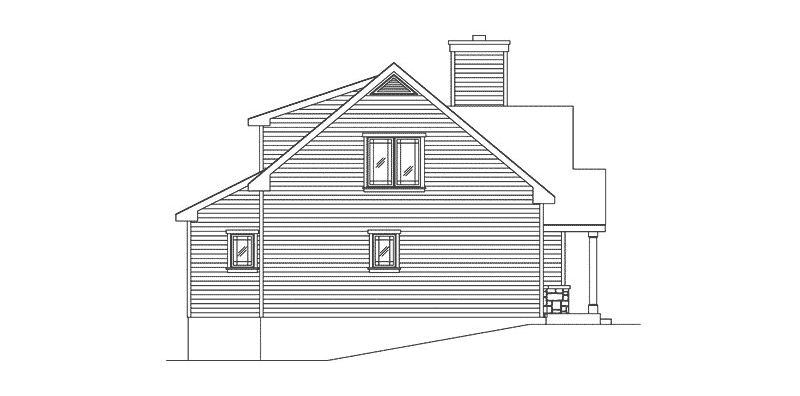 Country House Plan Left Elevation - 058D-0218 - Shop House Plans and More