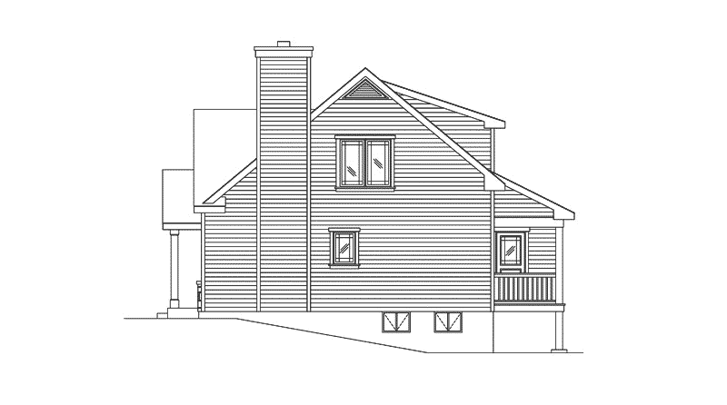 Vacation House Plan Right Elevation - 058D-0218 - Shop House Plans and More