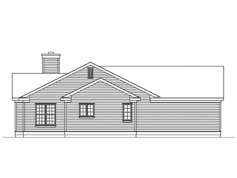 Traditional House Plan Left Elevation - 058D-0219 - Shop House Plans and More