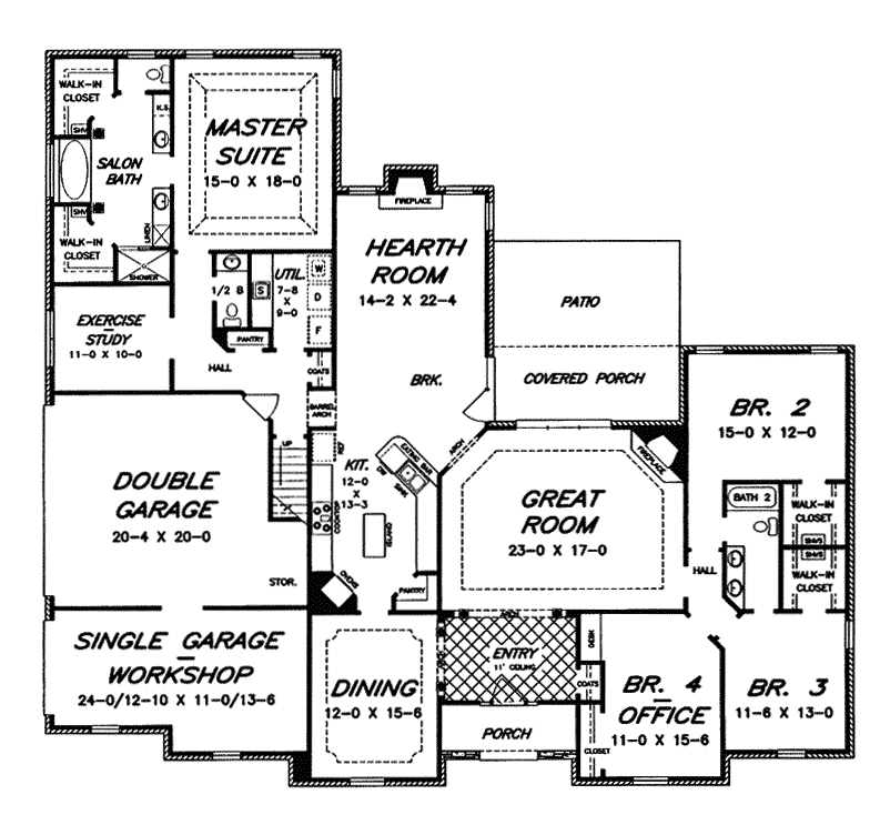 Lees Summit Traditional Home Plan 060D-0083 - Shop House Plans and More