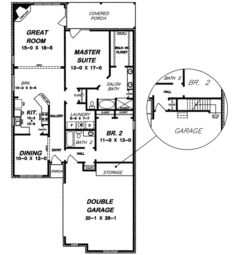 Rustic Home Plan First Floor 060D-0180