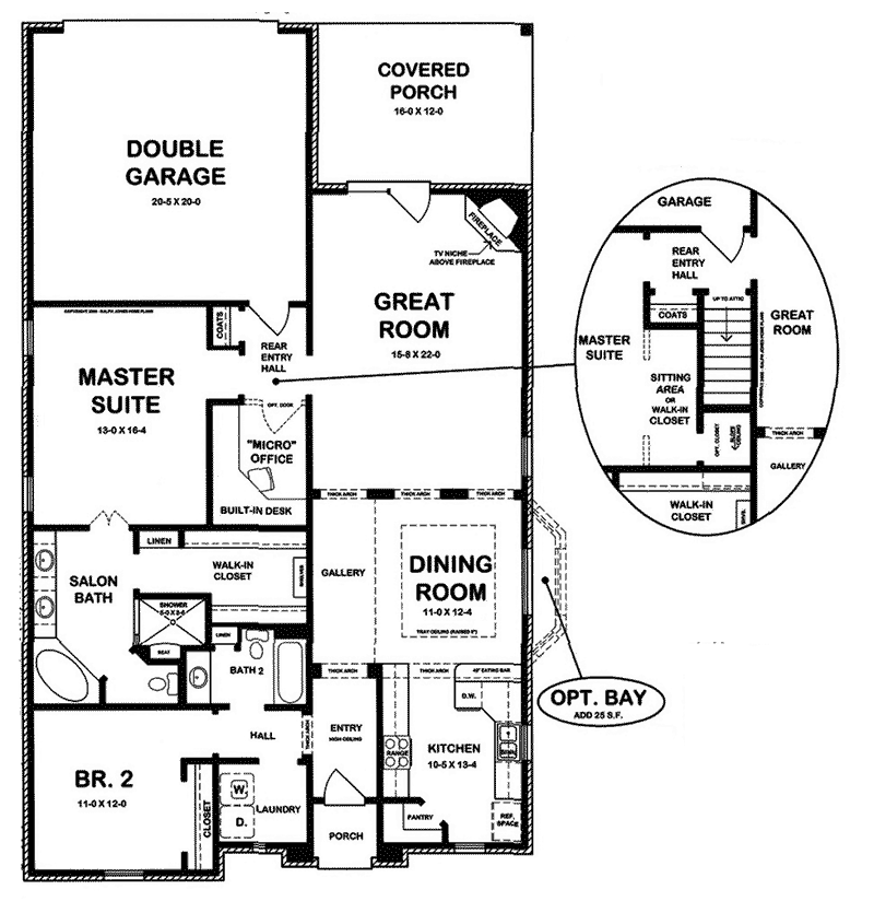 European House Plan First Floor - 060D-0209 - Shop House Plans and More