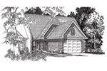 Ranch House Plan Front of House 060D-0616